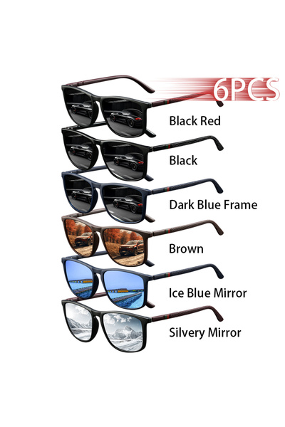 Choice 6PCS(EveryColor) 6PCS Fashion Vintage Eyewear Check Square Sunglasses ...