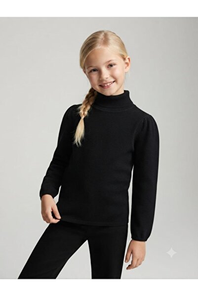 Hilal Akıncı Kids Girl's Turtleneck Sweater