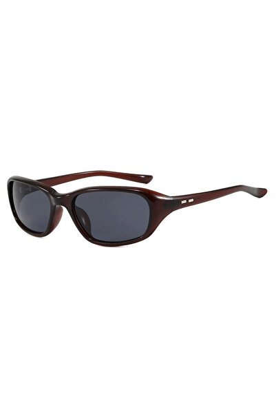 Choice3 as shown red gray Y2K Retro Sport Sunglasses for Women Men Brown Lens...
