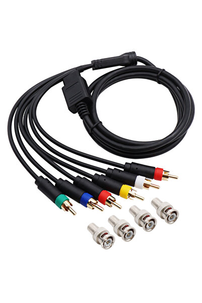 Choice كابل إضافي Q9، 4 قطع كابل RGBS AV لأجهزة نينتندو N64 وSNES وNGC وشاشات...