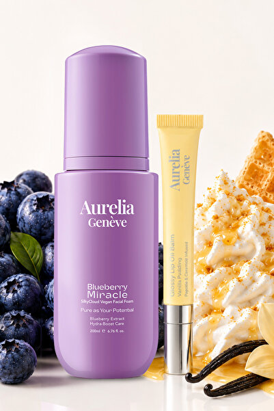 Aurelia Genève GlowFace & Gloss Duo - Nemlendirici Vegan Yüz Temizleme Köpüğü...