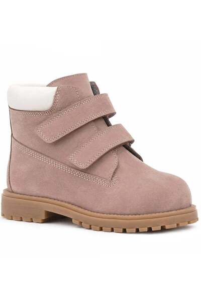 Rakerplus Neson Genuine Leather Powder Skin Velcro Girls' Boots