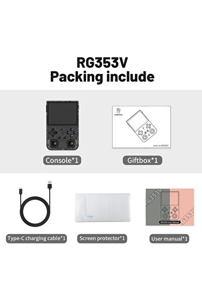 Choice 64G(10000 Games) RG353V-Black ANBERNIC RG353V RG353VS Handheld Gam Con...