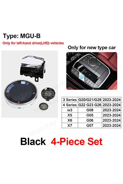 Choice MGU B Back 4 Piece Set Crystal Gear Paddle Shifter Knob Metal Base For...
