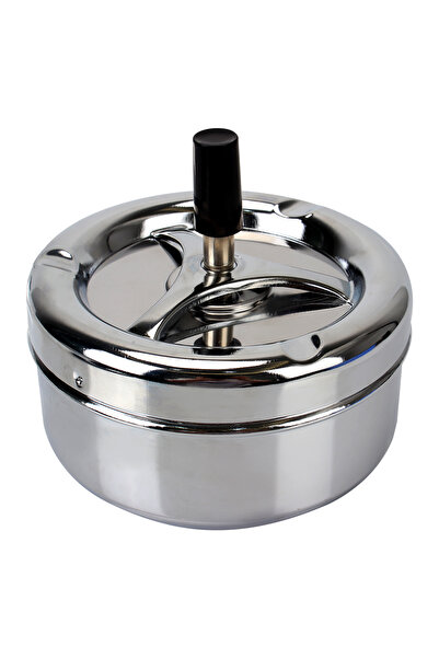 Choice Stainless Steel Spinning Plain Ashtray C igarette Ash Tray For Home Of...