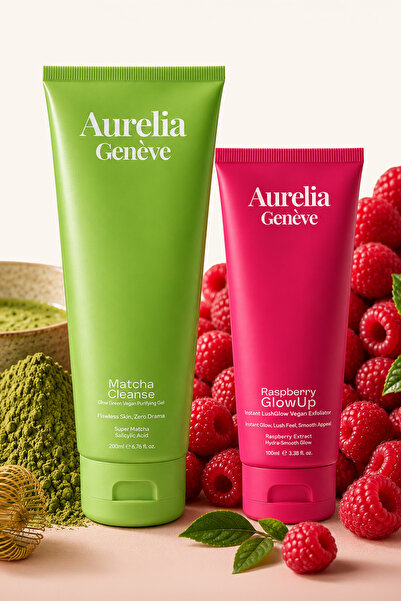 Aurelia Genève Clear & Glow Skin Duo - Arındırıcı Vegan Yüz Temizleme Jeli & ...
