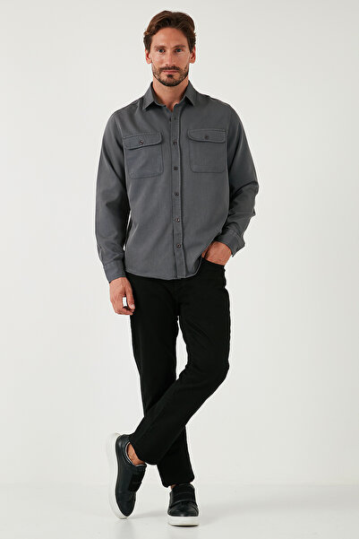 Buratti Pamuklu Çift Cepli Regular Fit Gömlek Erkek GÖMLEK CF25W128858
