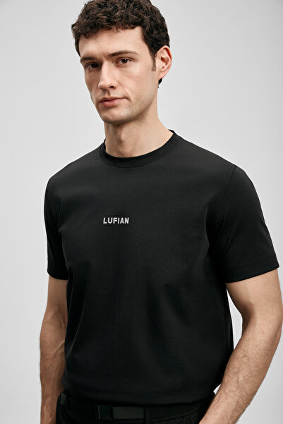 Lufian Marcus Modern Graphic T-Shirt Schwarz