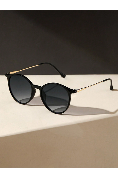 Choice3 YX9328-D.GY 1PC Fashion Round Metal Plastic Frame Women Sunglasses Fo...