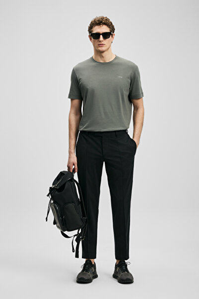 Lufian Sam Smart Erkek Chino Pantolon Slim Fit Siyah