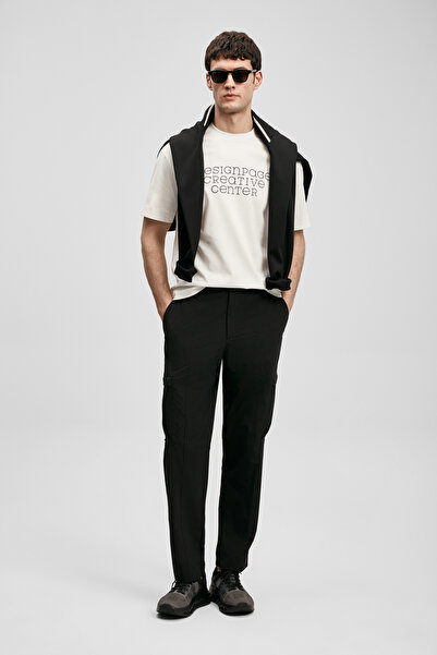 Lufian Frank Modern Graphic T-Shirt Off White