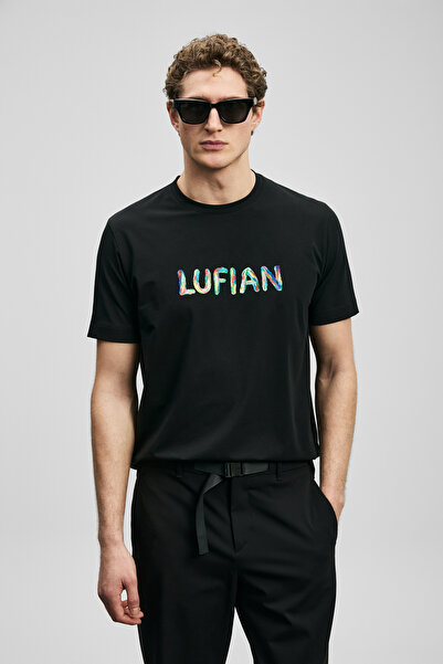 Lufian Surge Modern Graphic T-Shirt Black