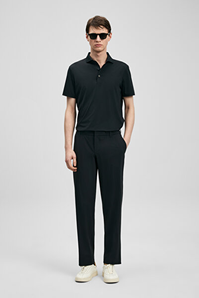 Lufian Calep Smart Ανδρικό Παντελόνι Chino Slim Fit Μαύρο