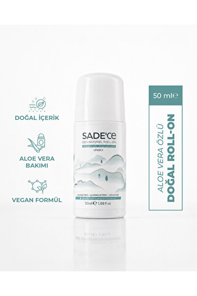sade'ce Doğal Roll-on Aloe Vera Deodorant Bitkisel Vegan 50 ml