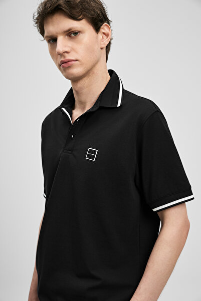Lufian Grom Smart Men's Polo T-Shirt Black