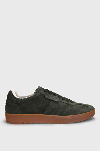 Lufian Pele Erkek Deri Sneaker Ayakkabı Haki