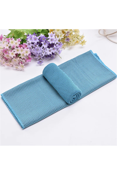 choice2 blue Summer Cooling Ice Silk Towel,Breathable and Soft,Suitable for A...