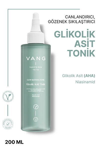VANG Glikolik Asit Tonik | Canlandırıcı ve Gözenek Sıkılaştırıcı Tonik, Tüm C...