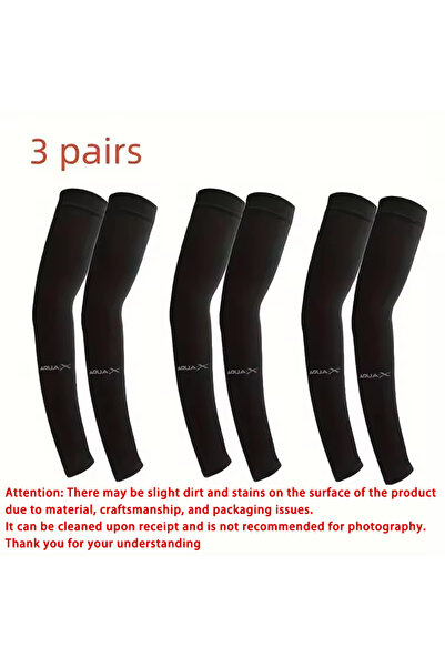 Choice Black-3pcs 1/3 Pair of Breathable Sun Protection Sleeves - Breathable ...
