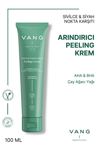 VANG Aha & Bha, Tea Tree Oil-Containing, Purifying, and Cleansing Peeling Cre...