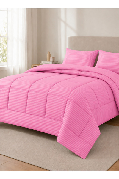 Hotel Linen Klub Stripe Comforter Set- Ultra Soft Brushed Microfiber Fabric, ...