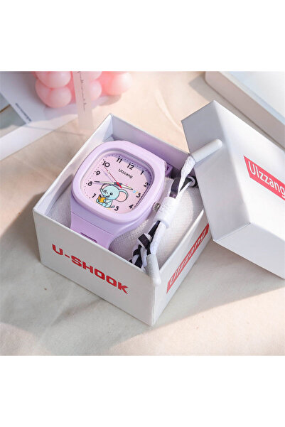 choice2 PURPLE New Lovely Kids Watch Square Luminous Watch Fashion Silicone S...