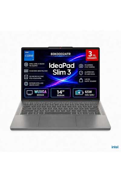 LENOVO Ideapad Slim 3 Intel I7 13620h Ddr5 16gb 512gb Freedos 14 Inç Wuxga Ay...