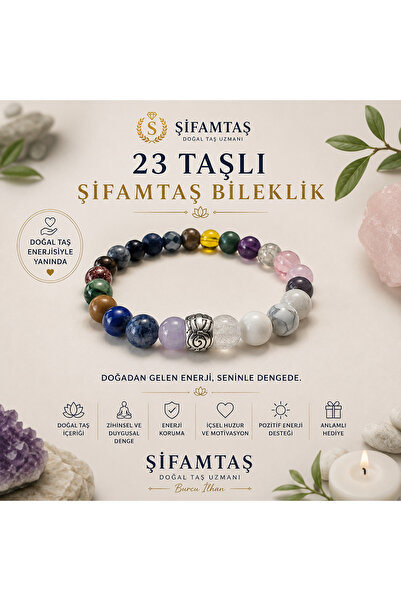 23 Taşlı Doğal Taş Bileklik