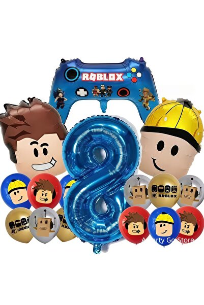 Choice8 balloon-16pcs-8 Roblox Balloons Roblox Themed Boy Balloons Cartoon Do...