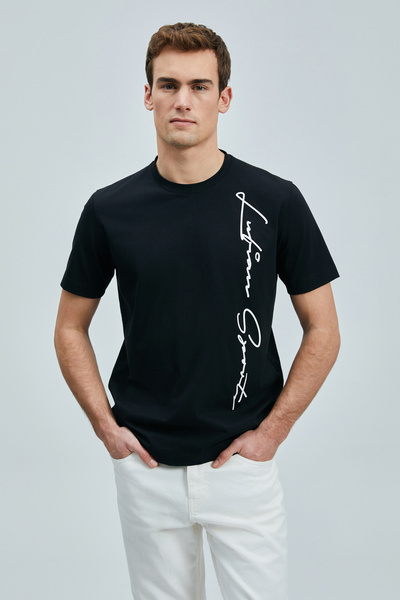 Lufian Modern Graphic T--Shirt - Black