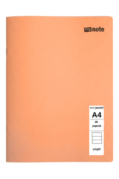 Mynote TEXT PASTEL DEFTER A4 40 YAPRAK ÇİZGİLİ 1 ADET