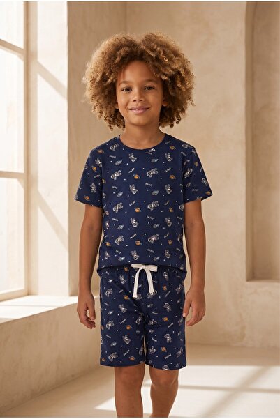 Katia&Bony Space Patterned Children's Shorts Pajama Set