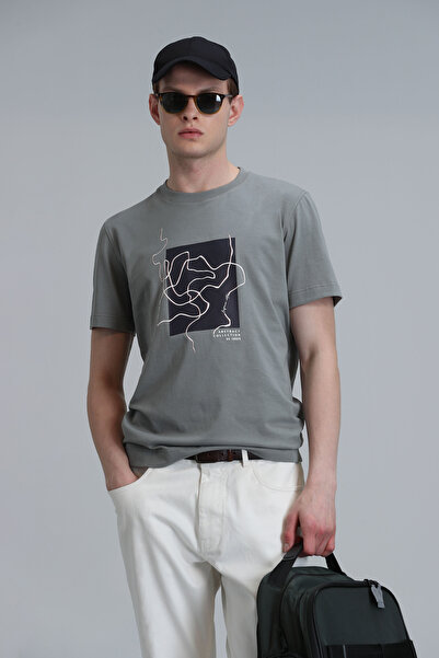 Lufian Tricou grafic modern Nally, verde