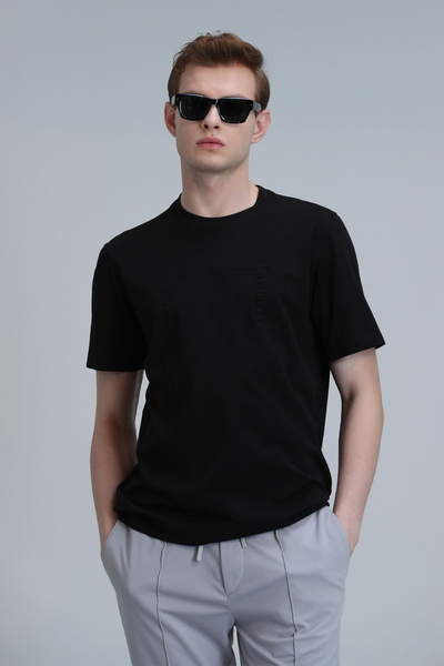 Lufian Mabel Modern Grafik T- Shirt Siyah