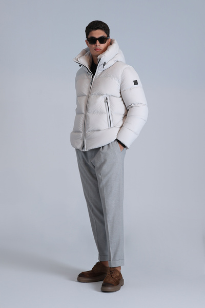 Lufian Tommy Goose Feather Herrenmantel Stone
