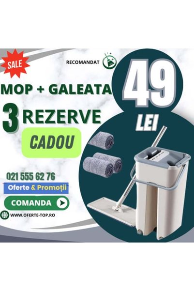OEM Galeata cu mop 2 cuve (TCM-RIF-GALE-wbp2)