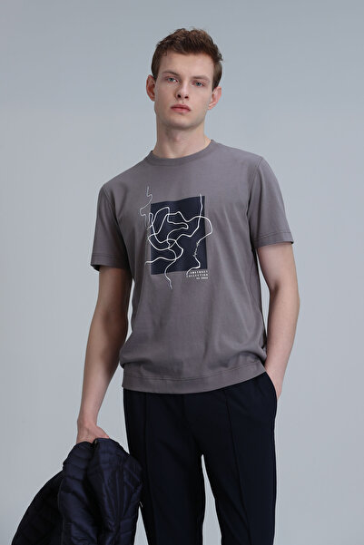 Lufian Tricou grafic modern Nally, culoare nurcă