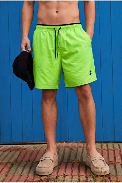 DAMGA JEANS Men's Comfort Fit Lightweight Quick Dry Zipper Pocket Green Swim ...