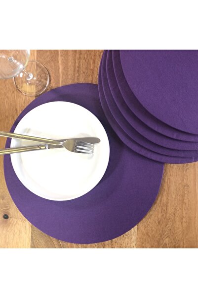 desenizmir American Service, Purple Color Charger (6 Pieces)