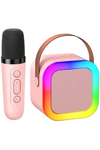 OEM Wireless Karaoke Box with Smart Microphone for Kids Speaker Pink