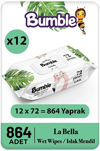 Bumble La Bella Wet Wipes 72 Sheets 12 Pack