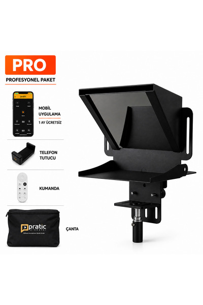 Pratic Prompter Pratic Teleprompter PRO Set – Kumanda + Çanta – Yerli Üretim ...