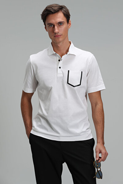 Lufian Hope Smart Men's Polo T-Shirt Off White