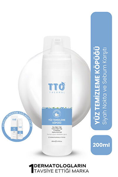 TTO Thermal Yüz Temizleme Köpüğü 200 ml – Çay Ağacı Yağlı Derin Temizlik