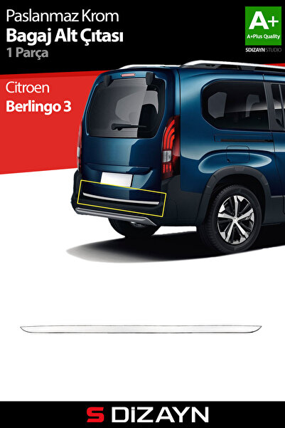 S Dizayn S-Dizayn Opel Combo E Krom Bagaj Alt Çıtası 2019 Üzeri A+ Kalite 681...