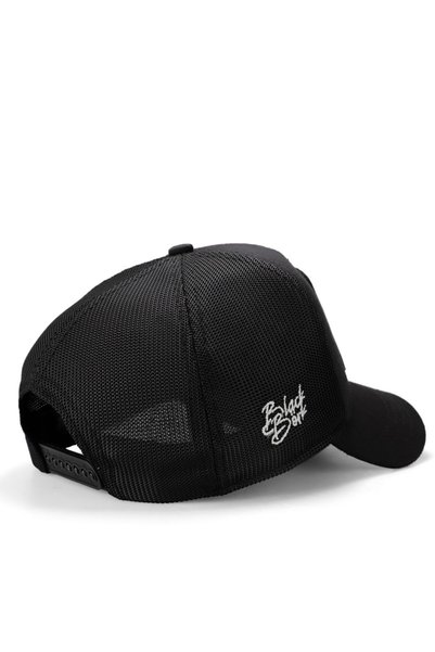 BlackBörk Aslan Logolu Siyah Trucker Şapka