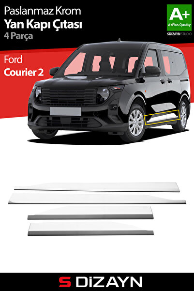 S Dizayn S-Dizayn Ford Courier Krom Yan Kapı Çıtası 4 Prç. 2023 Üzeri A+ Kali...