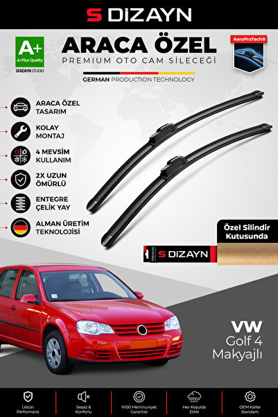 S Dizayn S-Dizayn VW Golf 4 Makyajlı Ön Cam Silecek Seti 2002-2004 Premium Ar...
