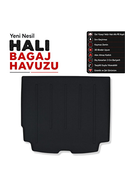 öz-iş Volvo XC60 Halı Bagaj Havuzu (2017 Sonrası) Siyah Renk - (Öz-İş)