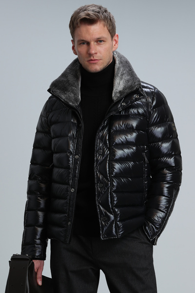 Lufian Jack Goose Feather Men's Coat Black